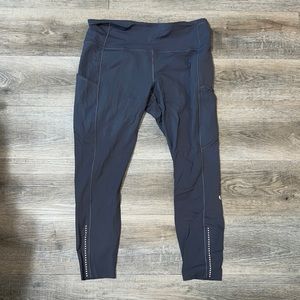 Size 12/14 Gray Lululemon Fast and Free High Rise leggings